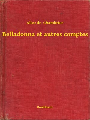 cover image of Belladonna et autres comptes